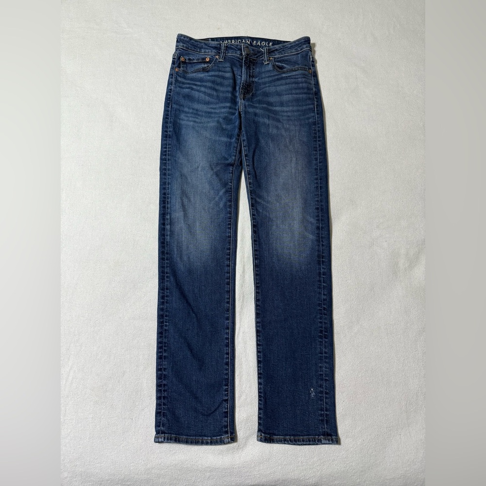American Eagle‎ Jeans Mens 30x31 Blue Slim Straight Medium Wash Denim